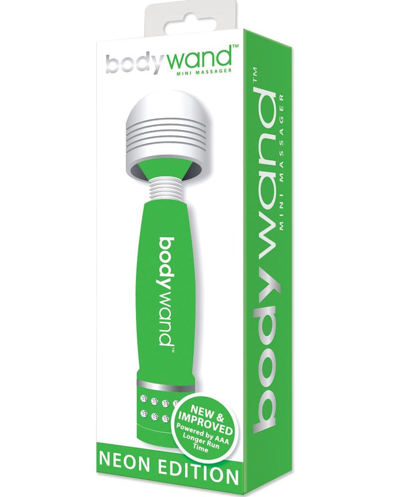 Mini masajeador Bodywand Neon Edition de 4 pulgadas, color verde