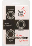 Adam and Eve - Triple Erection System Jelly Cockring (Set 3 Each)