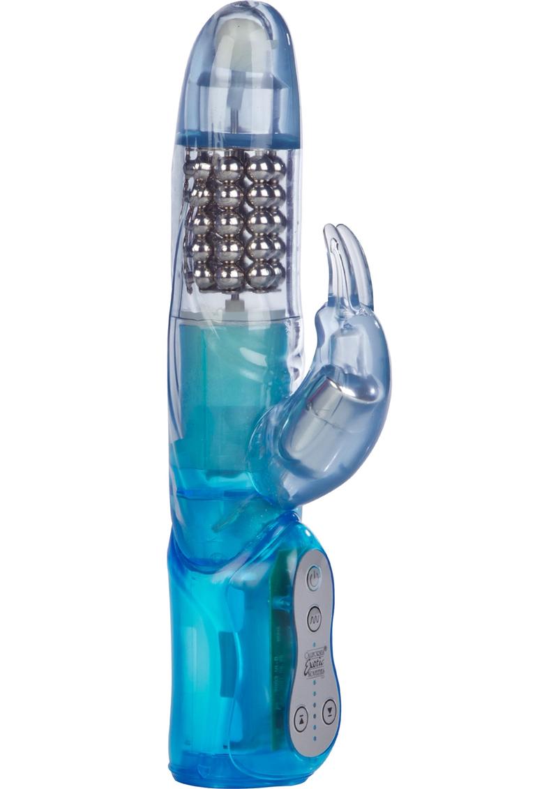 Vibrador Advanced Jack Rabbit resistente al agua, color azul