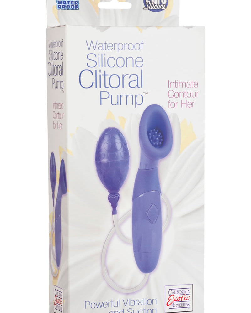 Bomba de clítoris de silicona resistente al agua color morado