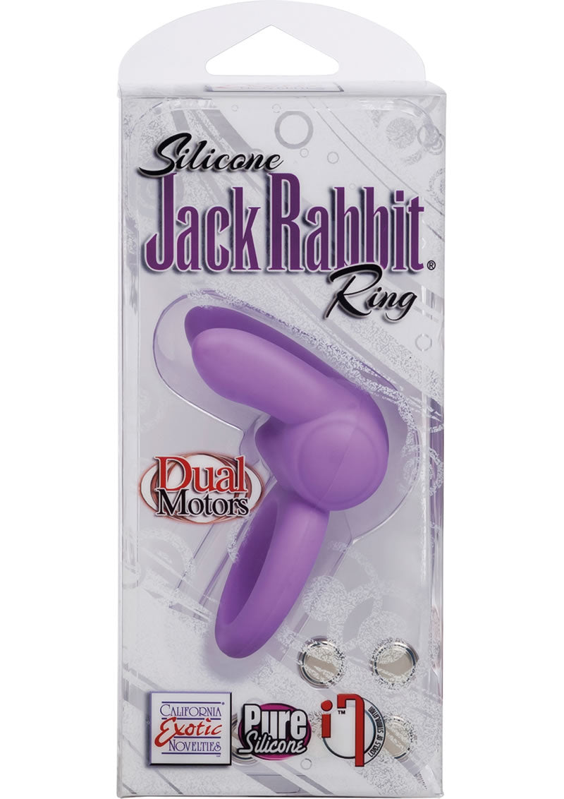 Silicone Jack Rabbit Ring Cockring Waterproof Purple