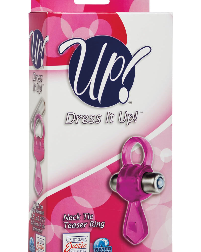 Up Dress It Up Neck Tie Teaser Ring Cockring Waterproof Pink
