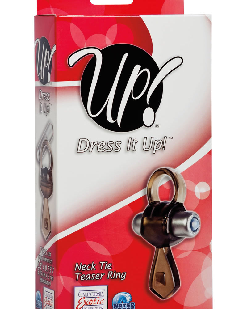 Up Dress It Up Neck Tie Teaser Ring Cockring Waterproof Smoke