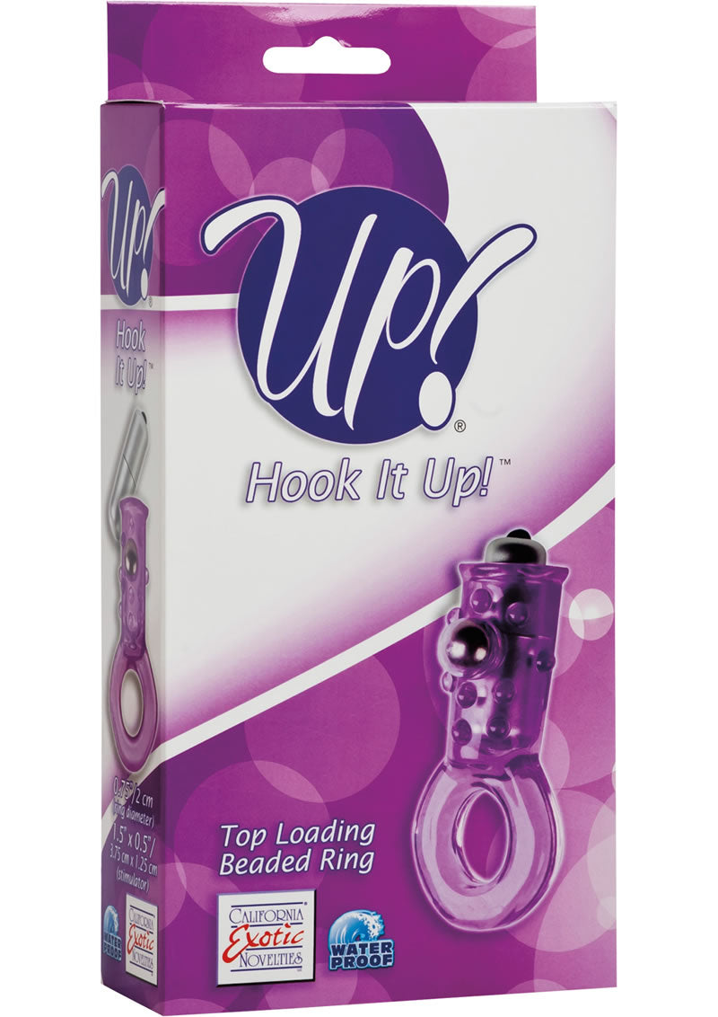 Up Hook It Up Top Loading Beaded Ring Waterproof Purple