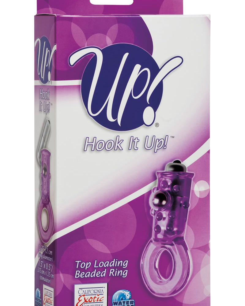 Anillo de cuentas con carga superior Up Hook It Up resistente al agua y morado