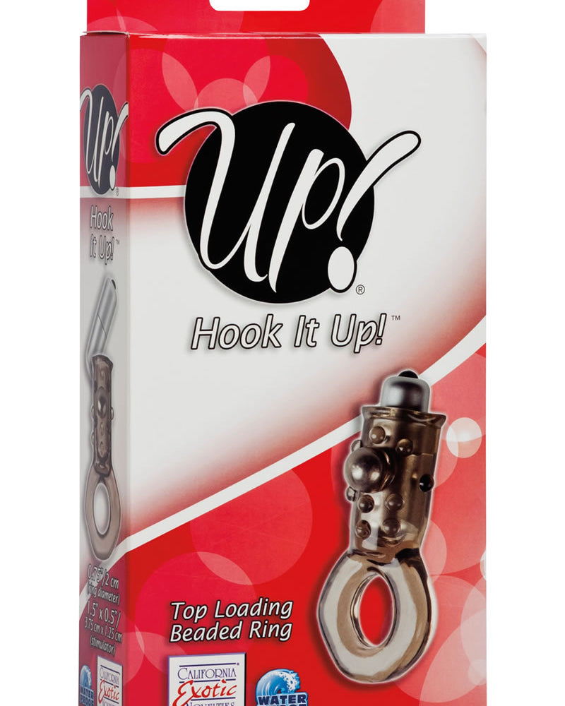 Up Hook It Up Top Loading Beaded Ring Cockring Waterproof Smoke