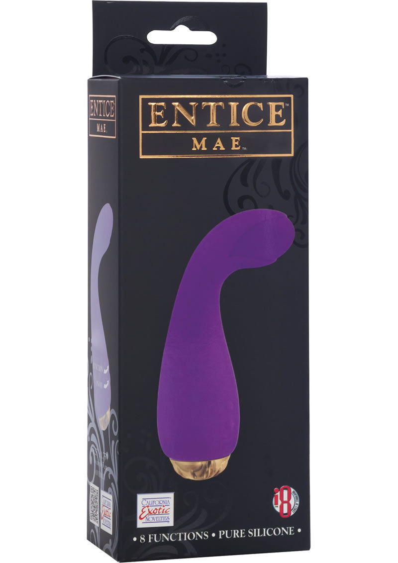 Entice Mae Silicone Vibrator Waterproof Raspberry 6.25 Inch