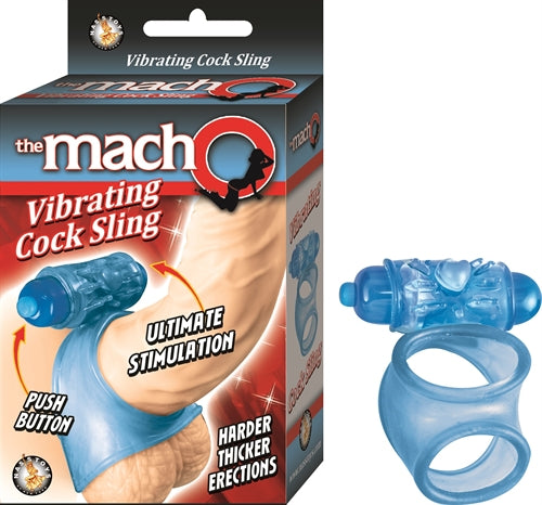 "Macho Vibrating Cock Sling - Blue NW2596-1"