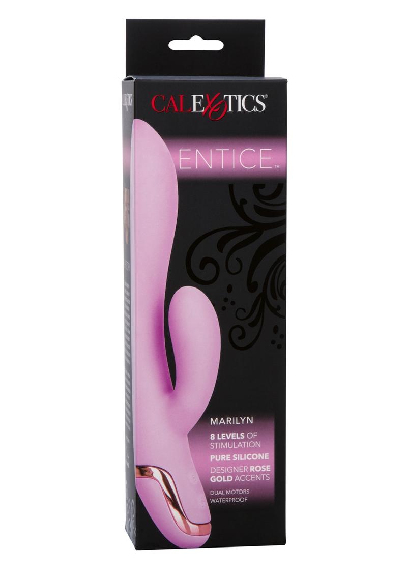 Vibrador de silicona Entice Marilyn resistente al agua, color rosa, 5,25 pulgadas