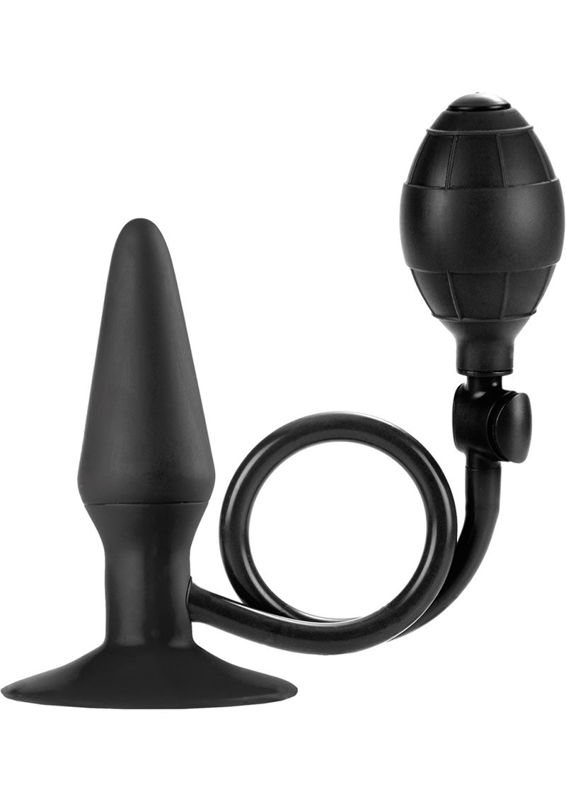 Tapón anal inflable de silicona Colt Medium Pumper Plug negro