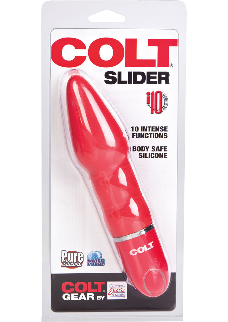 Sonda de silicona Colt Slider resistente al agua, color rojo