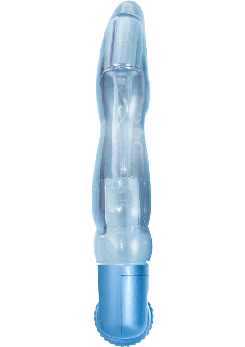 Orgasmic Gels Pleasure Probe Vibrator Waterproof Blue 6.5 Inch