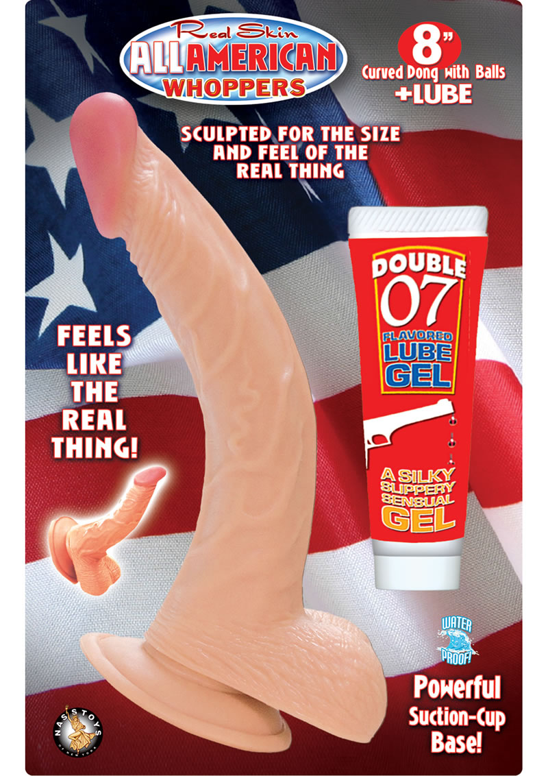 All American Whopper - Curve Dong With Balls - Flesh