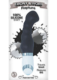 Ebony and Ivory Rapture Vibrator Waterproof Black 5.37 Inches
