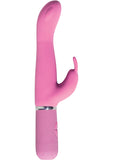 Slender G Spot Silicone Rabbit Waterproof Pink 8.37 Inch