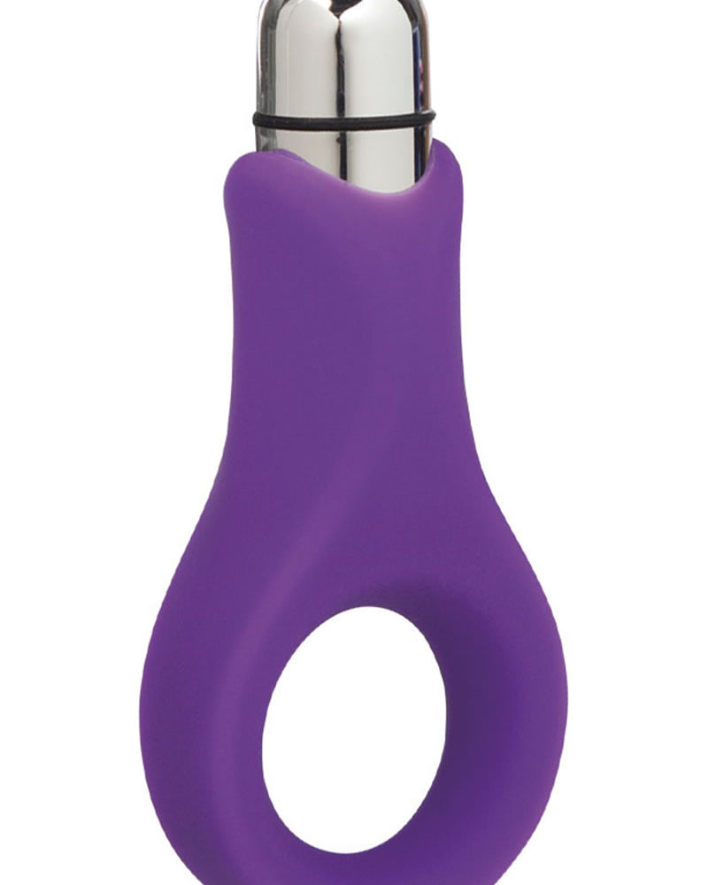 Embrace Couples Ring Silicone Cockring Waterproof Purple