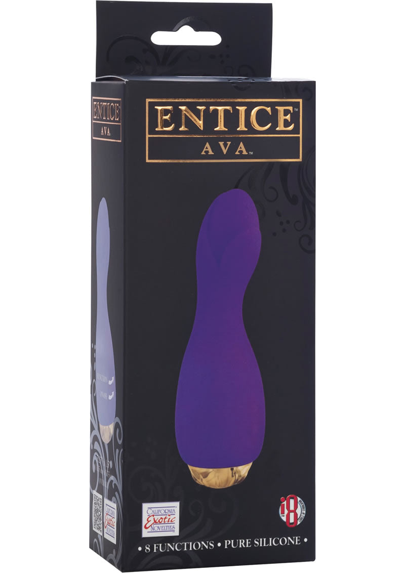 Entice Ava Silicone Vibrator Waterproof Purple 5.25 Inch