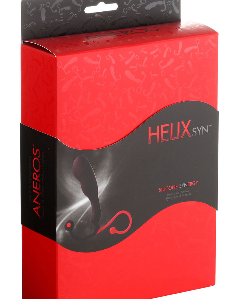 Estimulador de punto G masculino de silicona Helix Syn Synergy negro/rojo