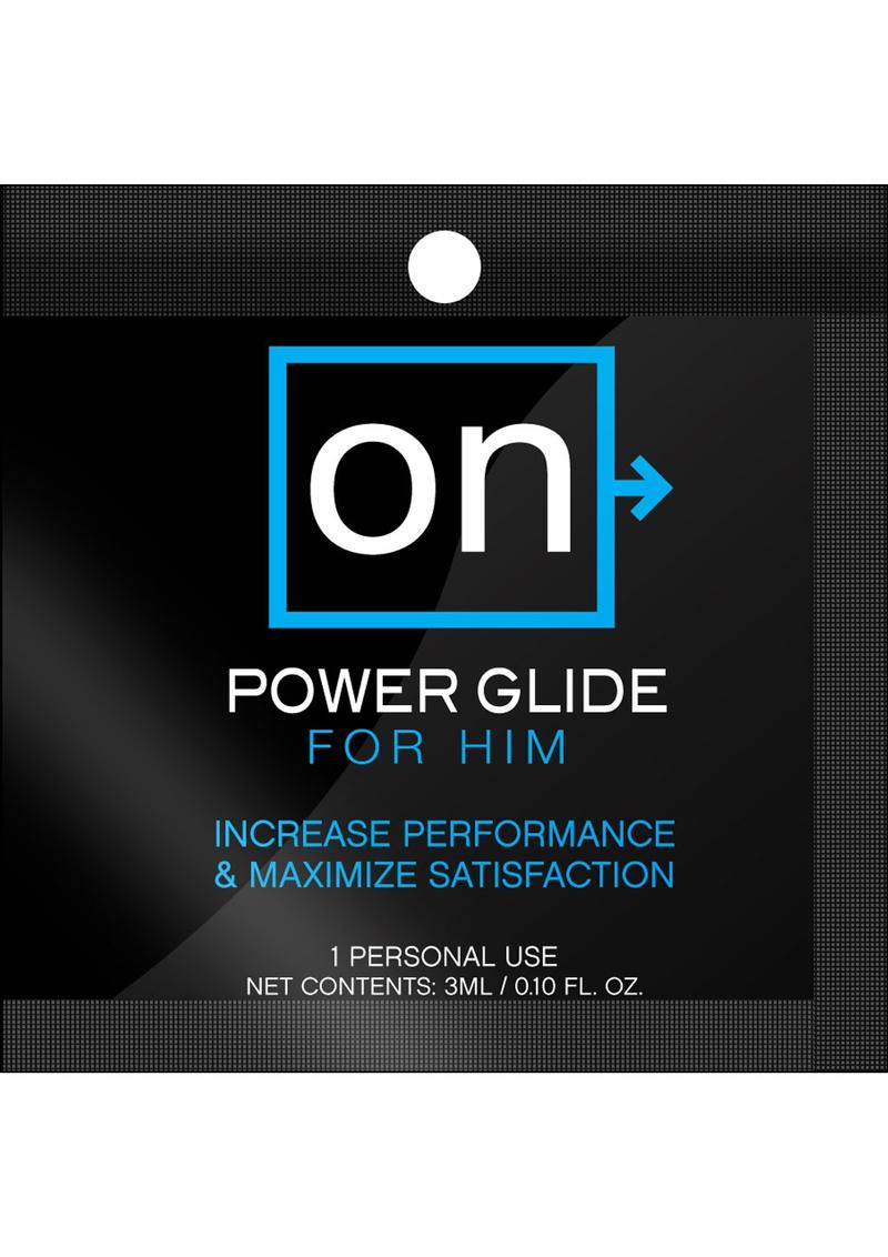 Gel potenciador Power Glide For Him, sobres de aluminio de 3 mililitros, 100 unidades por recipiente