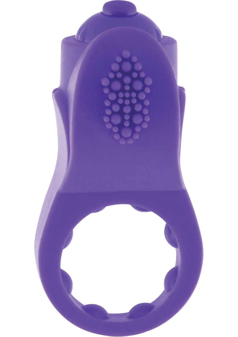 Anillo vibrador de silicona premium Primo Apex resistente al agua morado, 6 unidades