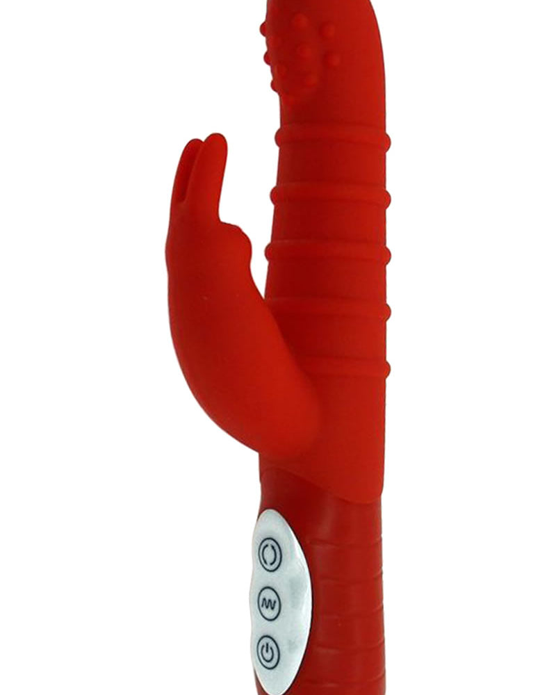 Vibrador de silicona Ohhh La La Dual Bullet, resistente al agua, color rojo