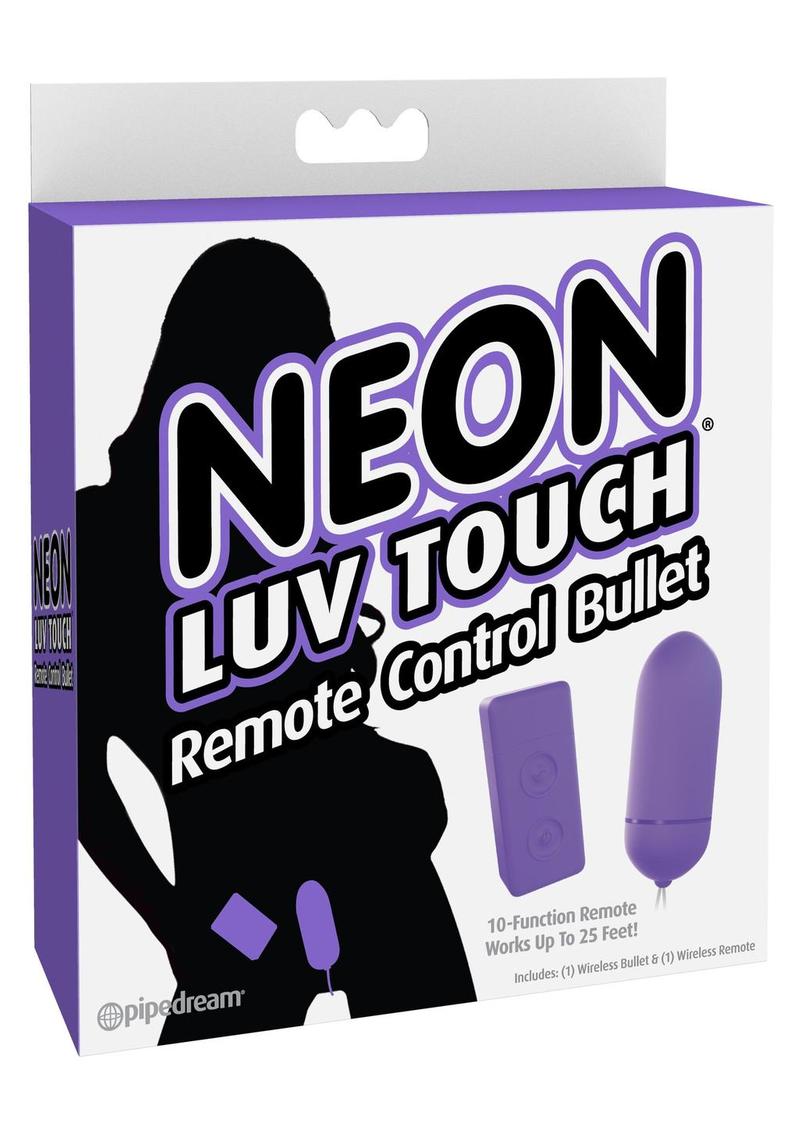 Control remoto Neon Luv Touch Bullet resistente al agua, color morado