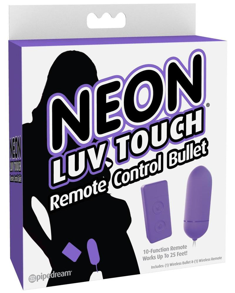 Control remoto Neon Luv Touch Bullet resistente al agua, color morado