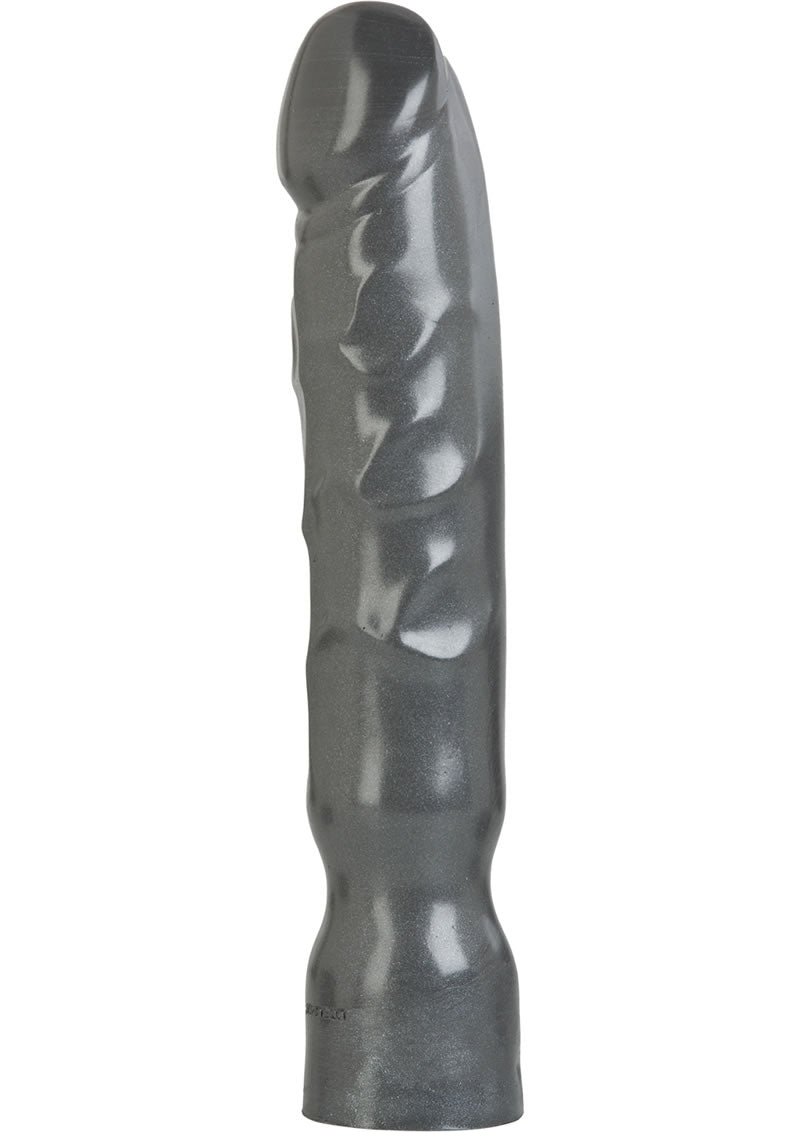 Consolador American Bombshell Big Boy gris de 12 pulgadas de largo y 7,2 pulgadas de circunferencia