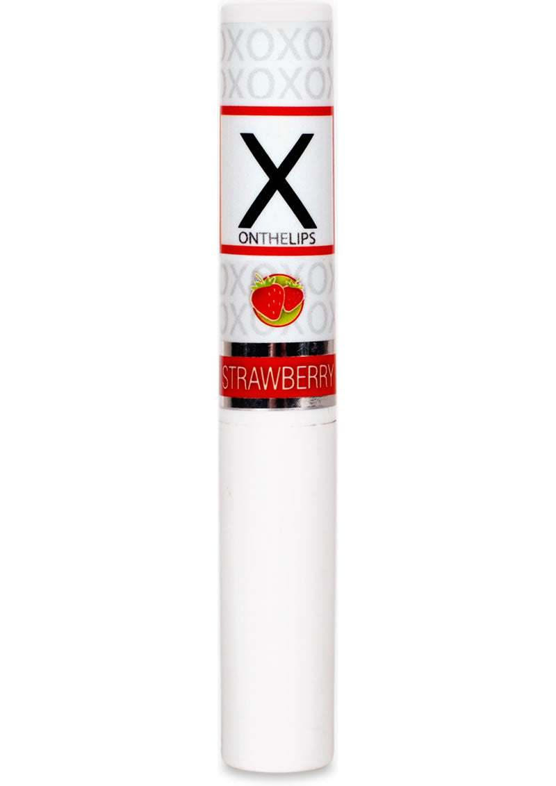 Bálsamo labial estimulante X On The Lips con feromonas Sizzling Strawberry, 0,75 onzas