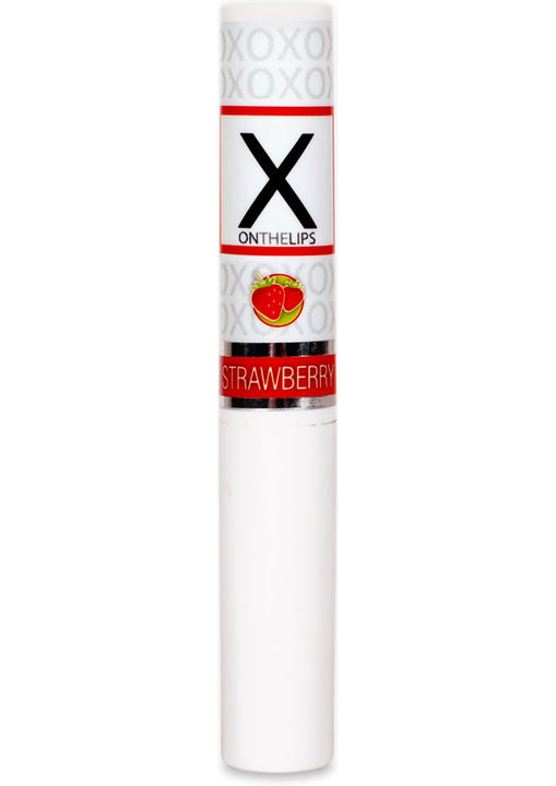 Bálsamo labial estimulante X On The Lips con feromonas Sizzling Strawberry, 0,75 onzas