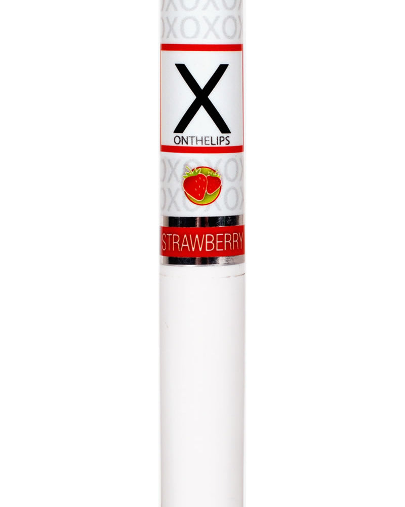 Bálsamo labial estimulante X On The Lips con feromonas Sizzling Strawberry, 0,75 onzas