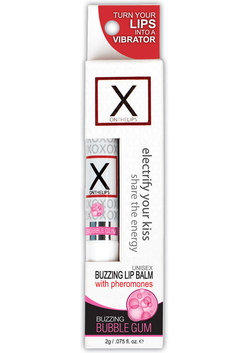 Bálsamo labial estimulante X On The Lips con feromonas y chicle, 0,75 onzas