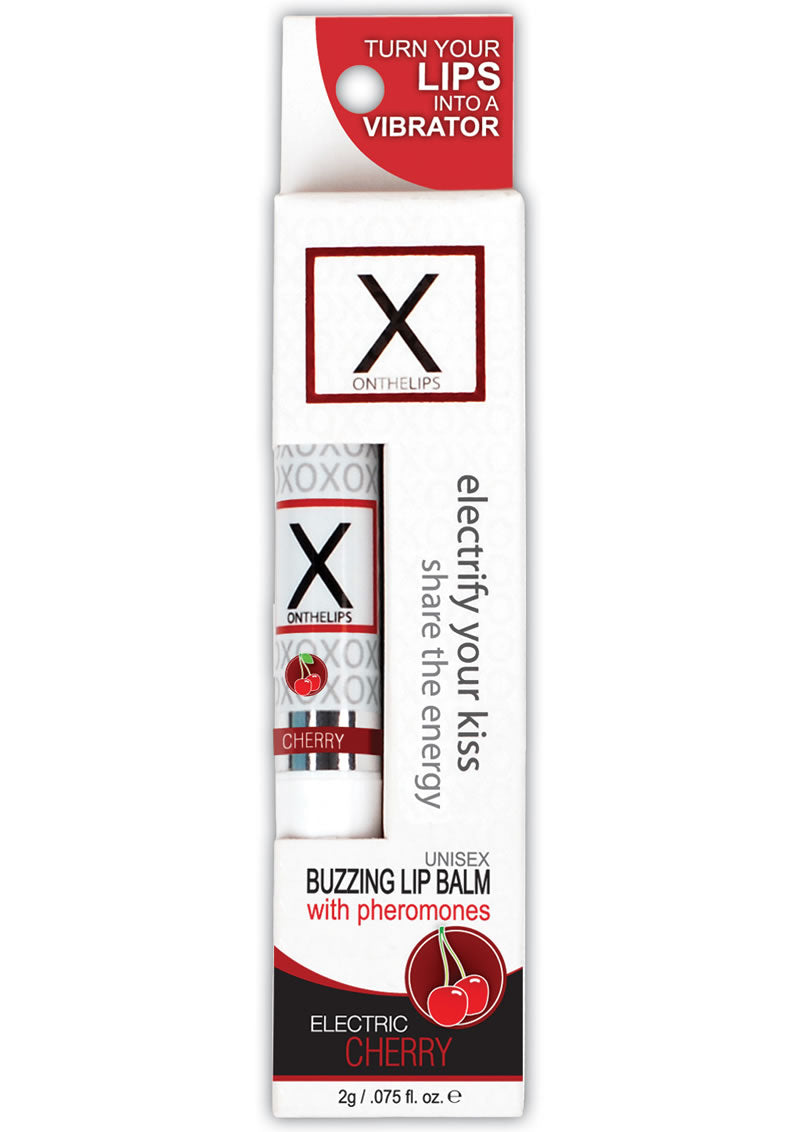 X On The Lips Buzzing Lip Balm With Pheromones Electric Cherry .75 Ounce