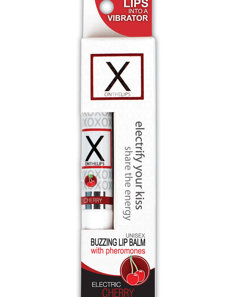Bálsamo labial estimulante X On The Lips con feromonas, cereza eléctrica, 0,75 onzas