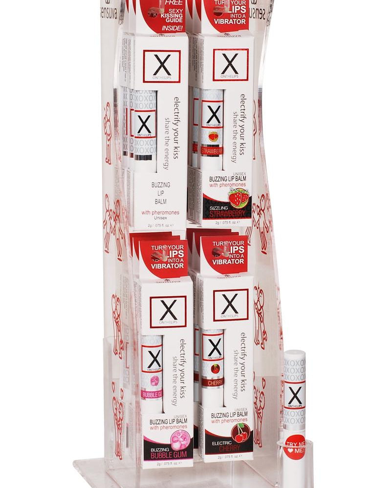 Expositor de torres X On The Lips surtido de 16 unidades por expositor