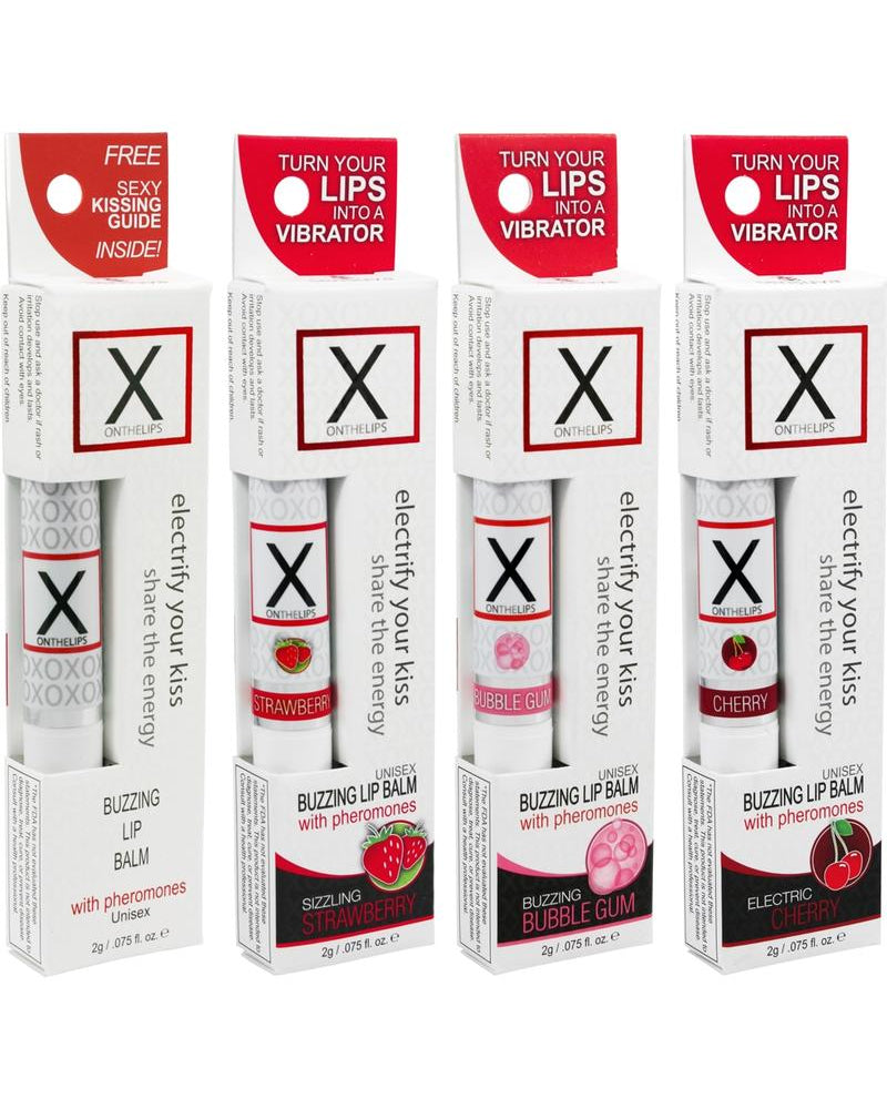 Expositor de torres X On The Lips surtido de 16 unidades por expositor