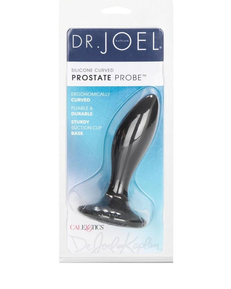 Tapón anal con sonda de silicona para próstata, color negro, 4 pulgadas, del Dr. Joel Kaplan