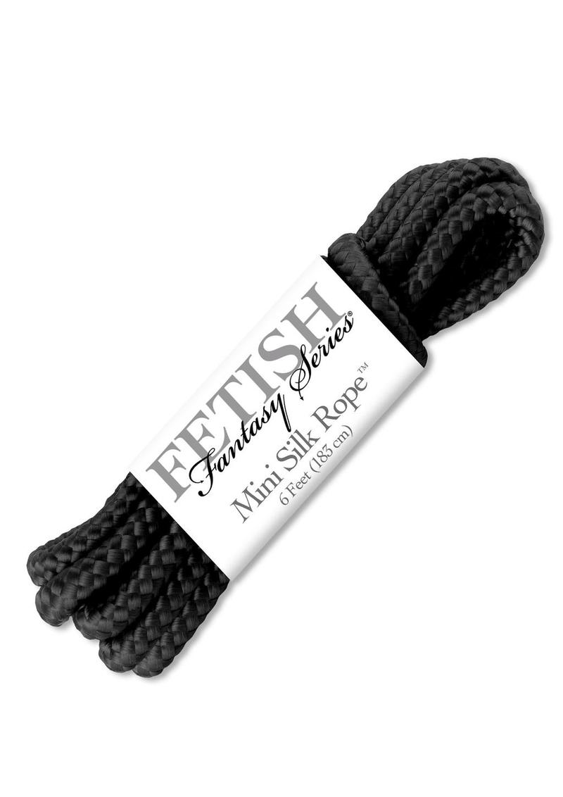 Fetish Fantasy Mini Silk Rope Black 6 Feet