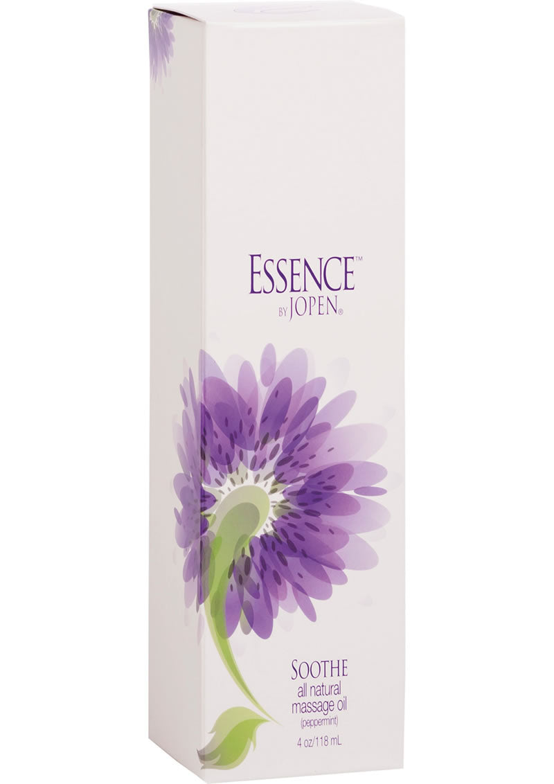 Aceite de masaje totalmente natural Essence Sooth con menta, 4 onzas