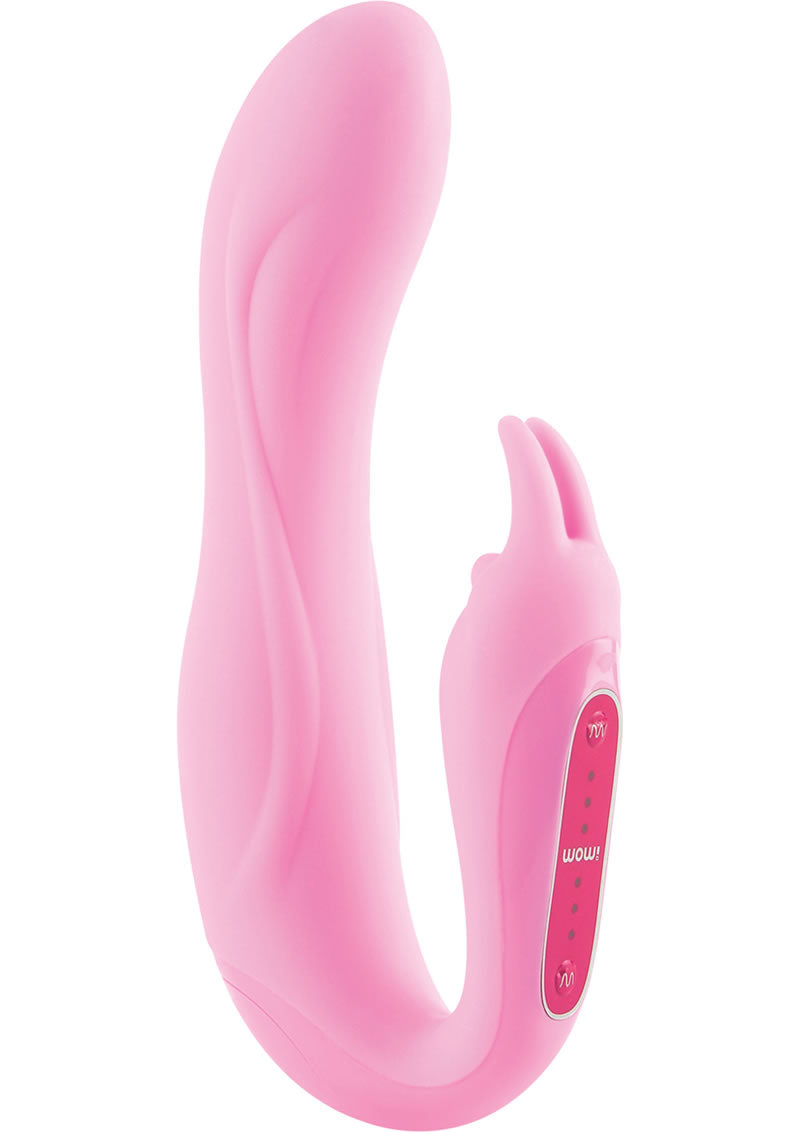 Wow Vibe - Balancín de silicona con forma de conejo, resistente al agua, color rosa, 6,25 pulgadas