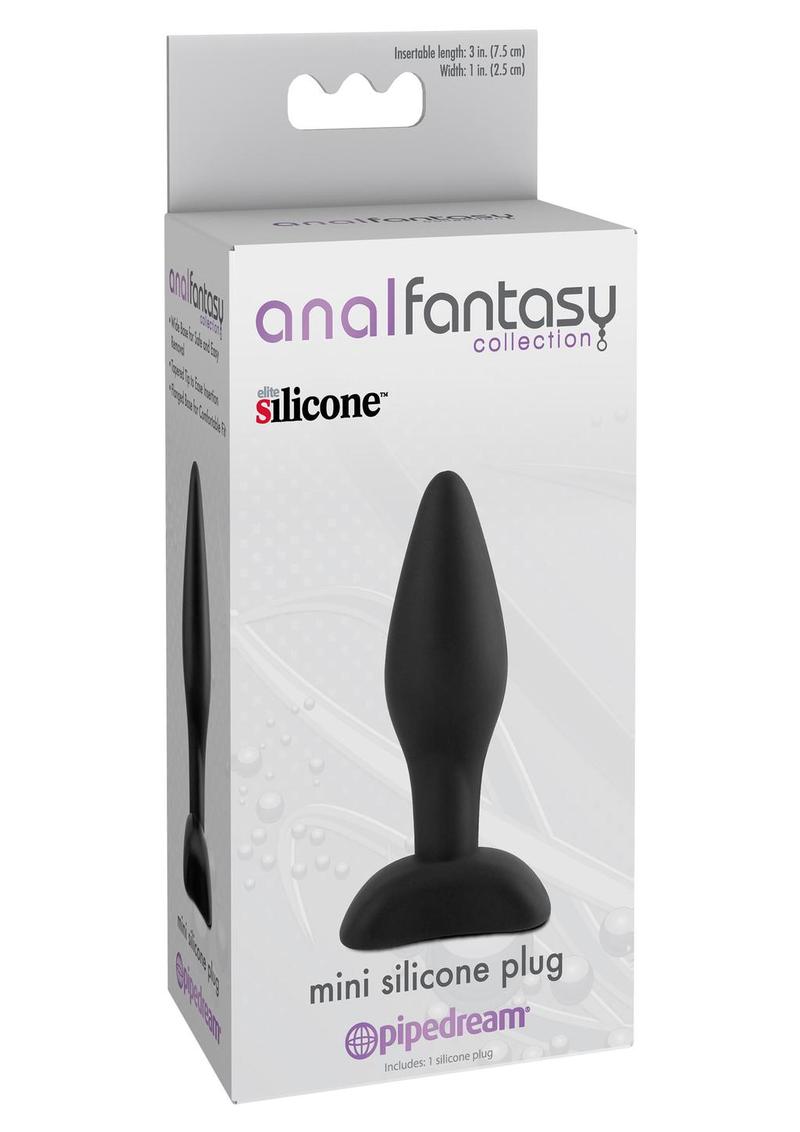 Anal Fantasy Collection Mini Silicone Plug Kit Black 3 Inch