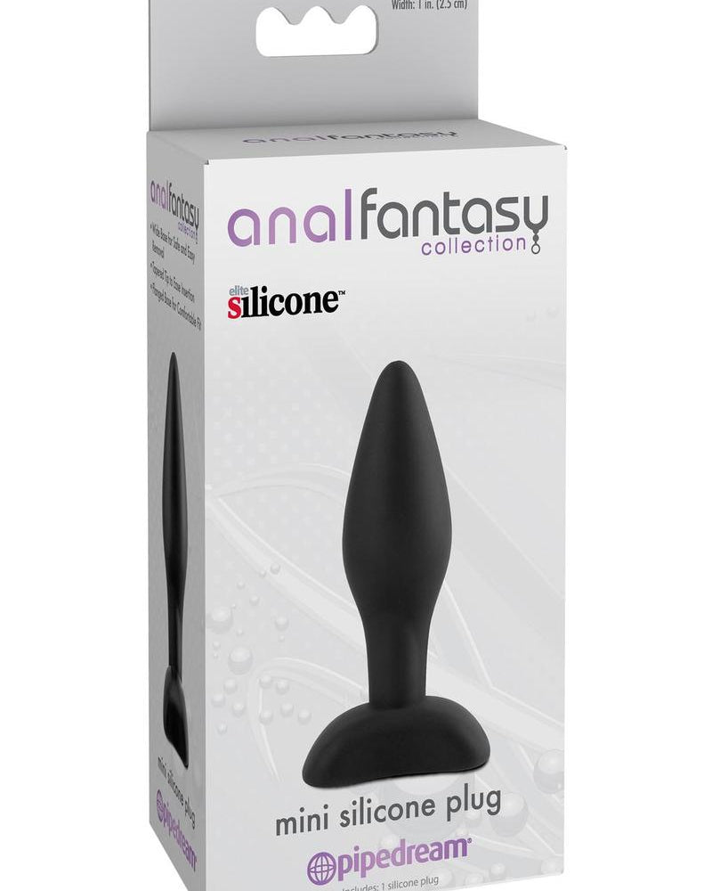 Anal Fantasy Collection Mini Silicone Plug Kit Black 3 Inch
