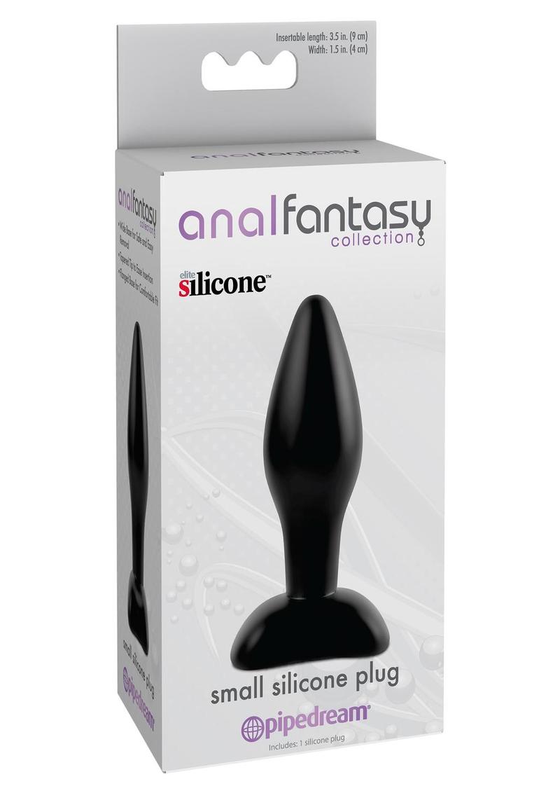 Anal Fantasy Collection Small Silicone Plug Kit Black 3.5 Inch