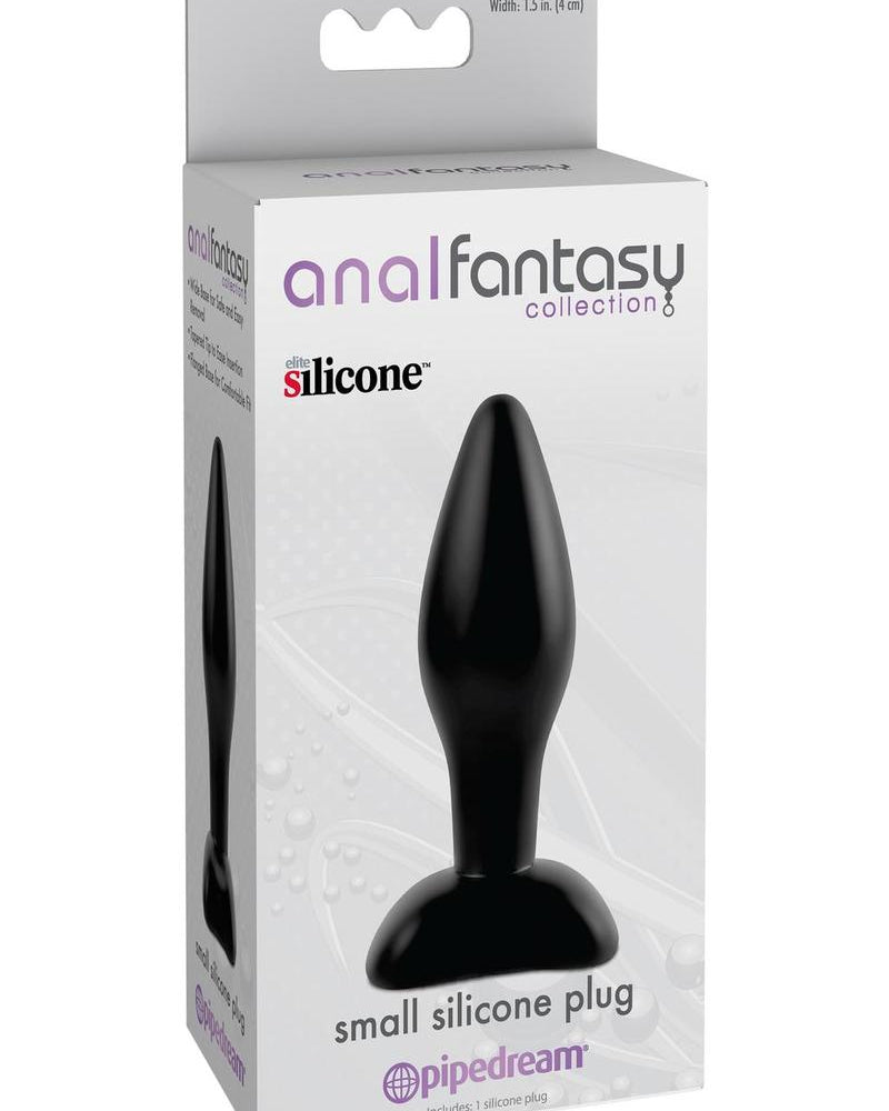 Anal Fantasy Collection Small Silicone Plug Kit Black 3.5 Inch