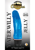 Vibrador clásico atemporal Water Willy Jelly Vibe impermeable azul de 7 pulgadas