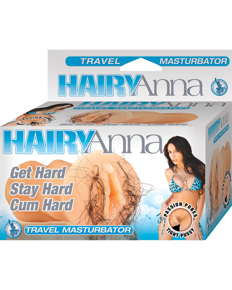 Masturbador de viaje Hairy Anna, impermeable, color carne, 5,5 pulgadas