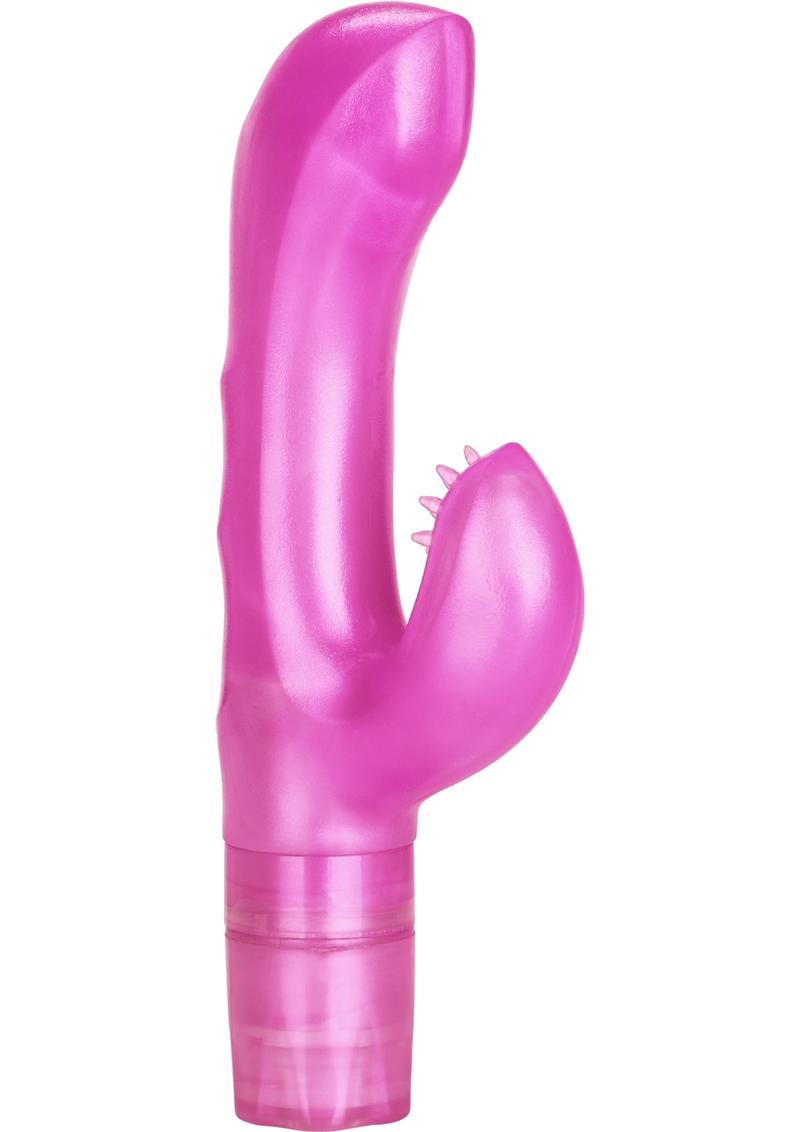 El vibrador original G-Kiss Dual Motor resistente al agua, color rosa, de 4 pulgadas