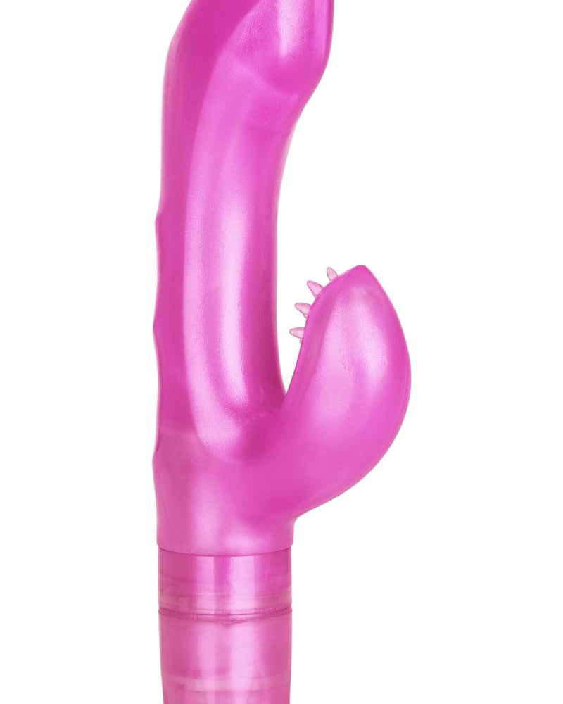 El vibrador original G-Kiss Dual Motor resistente al agua, color rosa, de 4 pulgadas