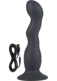 Rechargeable Love Rider Wireless G Silicone Vibrator Waterproof Black 5.25 Inch