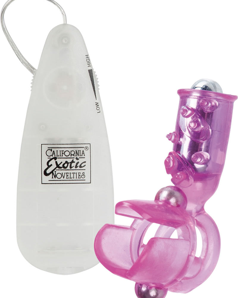 Anillo de jaula con control remoto y cuentas de carga superior Up Hook It Up, resistente al agua, morado